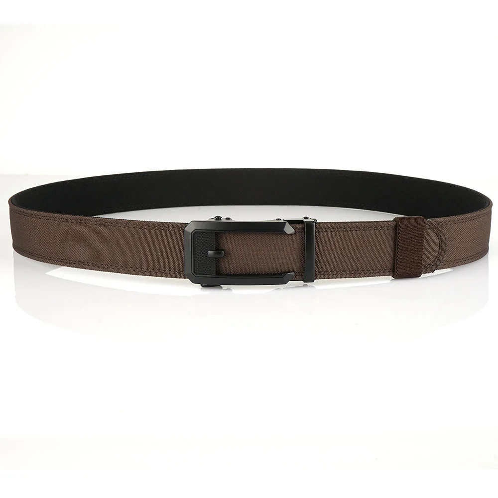 New 3.5 men's outdoor shooting training workwear belt with automatic buckle, business minimalist commuting belt, pants belt