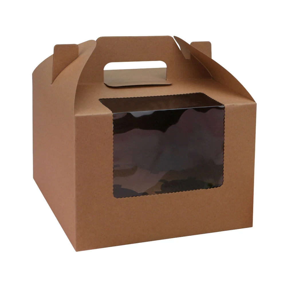 

10pcs Cupcake 4 Cavity Windowed Food Grade Inserts Cupcake Box With Insert Ideal Storage Transport