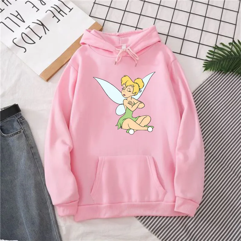 Tinker Bell Neverland Women Hoodie Print Funny Art Cartoon Hoodies Casual Sweatshirts Women Winter Tops Female Clothing