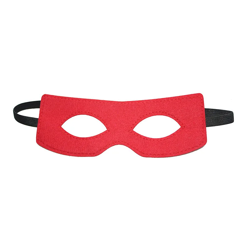 Veelkleurige vilten maskers Oogmaskers Halfmasker Cosplay rekwisieten met elastisch lint voor Halloween Masquerade Party