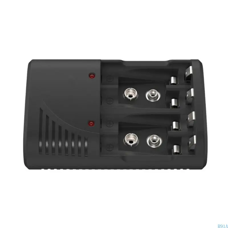 R91A Intelligente snelle batterijlader voor AA 3A 9V oplaadbare batterijen Laadstation oplaadhubs met Britse pluggen