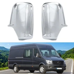 1/2PCS Chrome Wing Mirror Cover For Mercedes Sprinter VW Crafter 2006-2017 Adhesive Stick-On