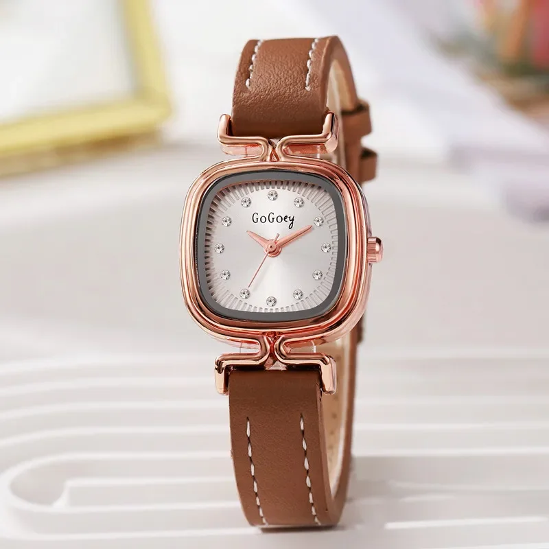 

New Vintage Leather Strap Women Quartz Watch Luxury Elegant Ladies Gift Wristwatch Dropshipping Reloj Mujer Montre Femme