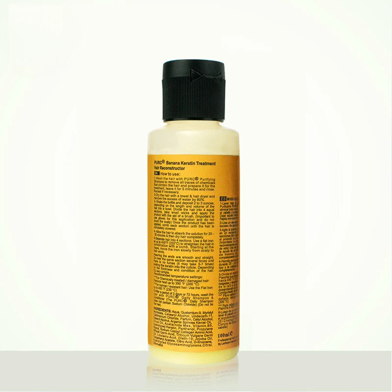 Tratamiento capilar de queratina brasileña, mascarilla de tratamiento mágico con sabor a plátano, reparación rápida de daños, restauración de cabello suave y rizado, 100ML