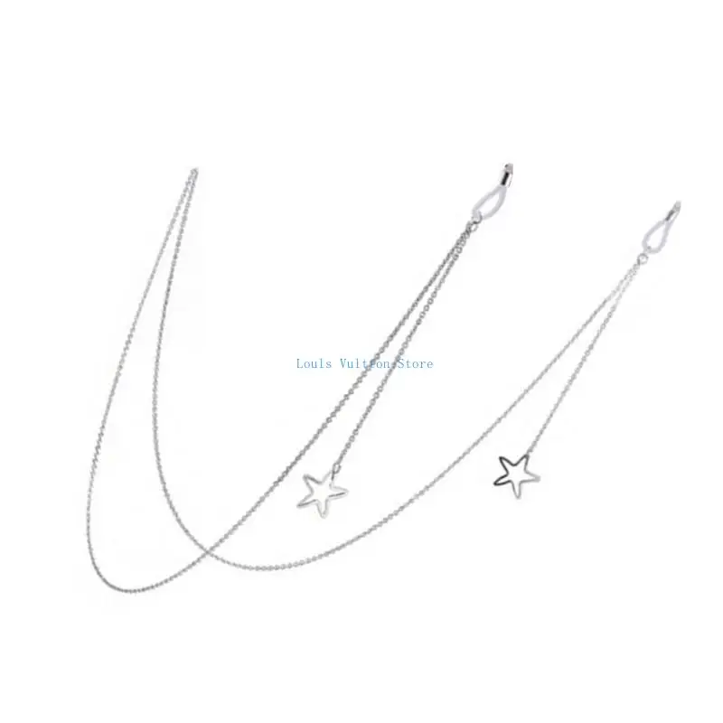 L5YB الحديثة شكل نجمة سلسلة النظارة Commuterd سلسلة النظارات سلسلة نظارات الحفلات للطلاب وعشاق الموضة #5