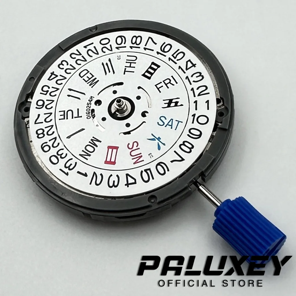 Juego de vástago de piezas de reloj NH36, 24 joyas, movimiento automático, día-fecha blanco, corona 3:00 a 3,0/3,8 en punto, NH36