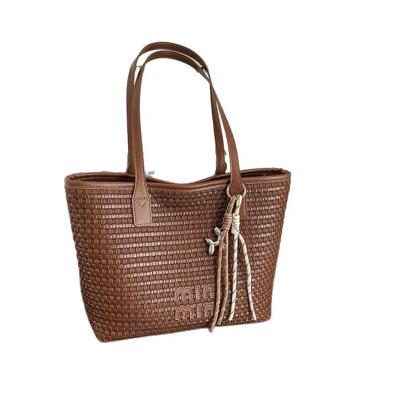 

Новая плетеная сумка-тоут 2026 года: многофункциональная, на плечо, с верхней ручкой, повседневная, для женщин