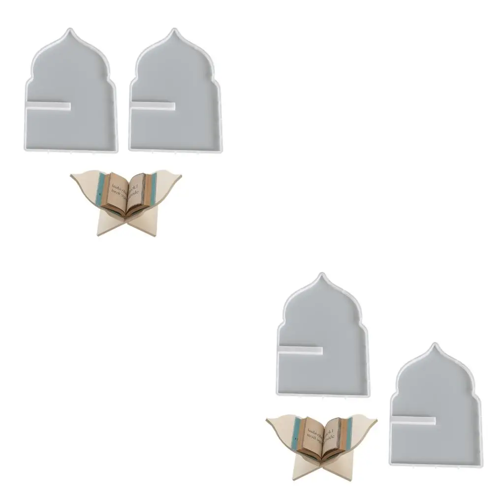 

2PCS Soft Reusable Silicone Bookstand Crafting Mold Silicone Texture for Piano Sheet Holders and Kitchen Recipe Displays