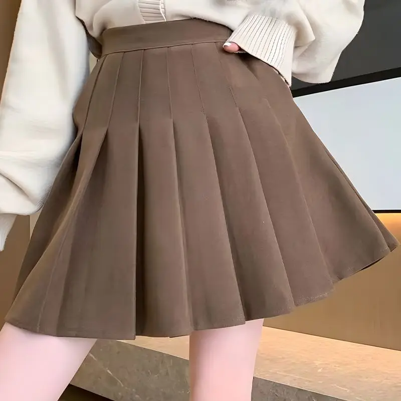 Women Autumn Winter Vintage Hooded Sweater Pullovers White Vest Mini Pleated Skirts Set Lady Casual Pompom Knit Top Skirt Outfit