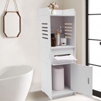 Bathroom Storage Cabinet Toilet Paper Holder Stand Toilet Cabinet 80x24x24cm For Bathroom, Kitchen, Bedroom