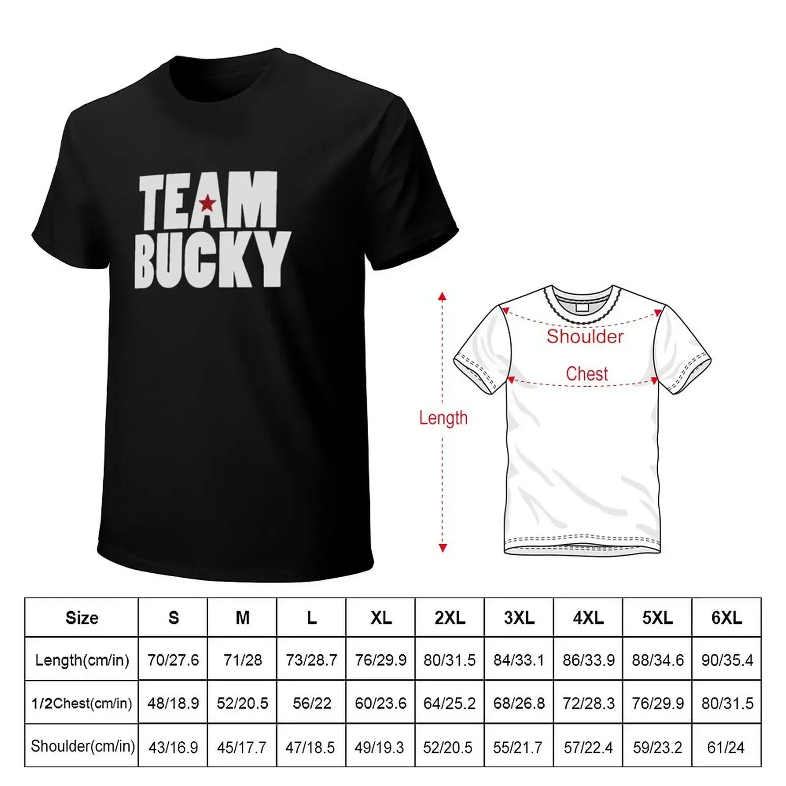 TEAM BUCKY T-Shirt tees Blouse heavyweight t shirts for men