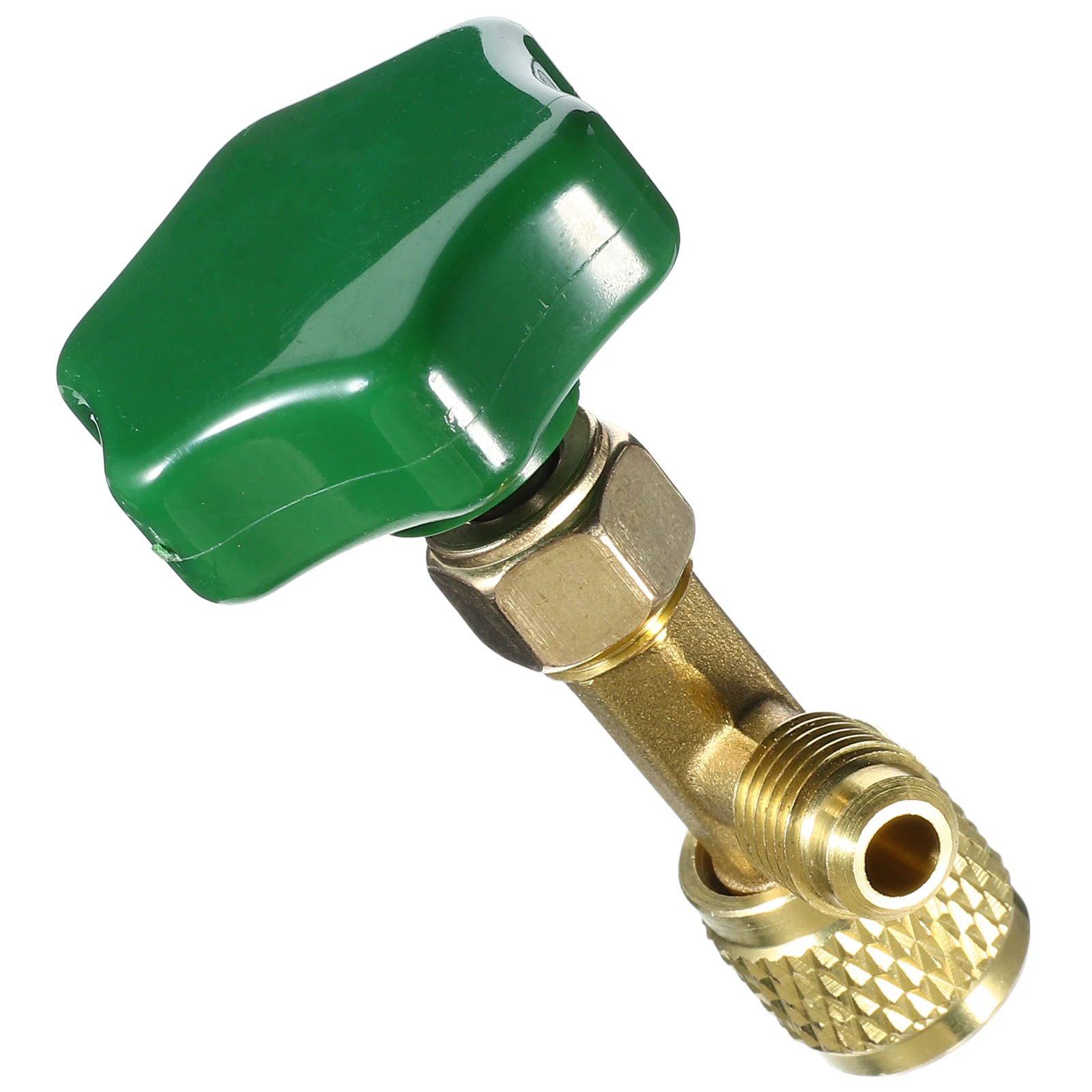 

Universal Car Ac Refrigerant Charging Brass Valve Safety Liquid Flow Control Ball Adapter Hose Tank Opener Tool Accessory Kit
