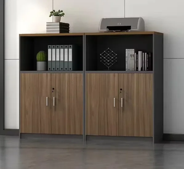 2026 Modern Wooden Locking Office Low Mobile File Cabinet Factory Direct Workstation Dividers Table School Gym Workshop Home Off