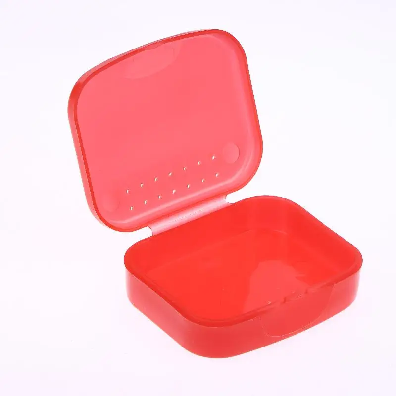 Denture Storage Boxes Dental Retainer Orthodontic Mouth Guard Container Plastic Oral Hygiene Supplies Tray Dental Appliance Case