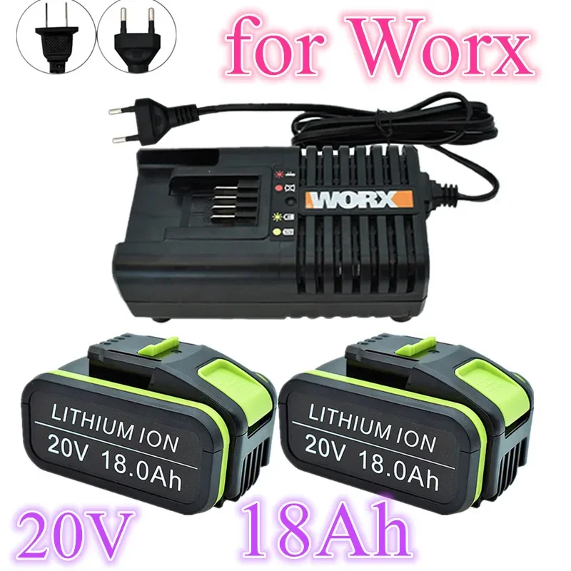 

18.0 Ah Replacement for Worx 20V Max Lithium Ion Battery WA3551 WA 3551.1 WA3553 WA3641 WX373 WX390 WU265 for Worx Power Tools