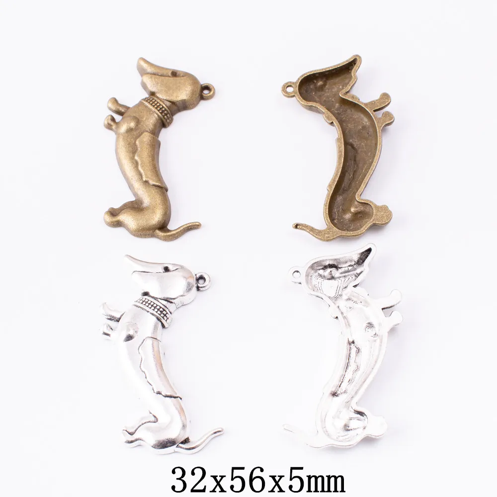 7pieces (dog) vintage zinc alloy charm metal pendant DIY jewelry discovery making accessories 436