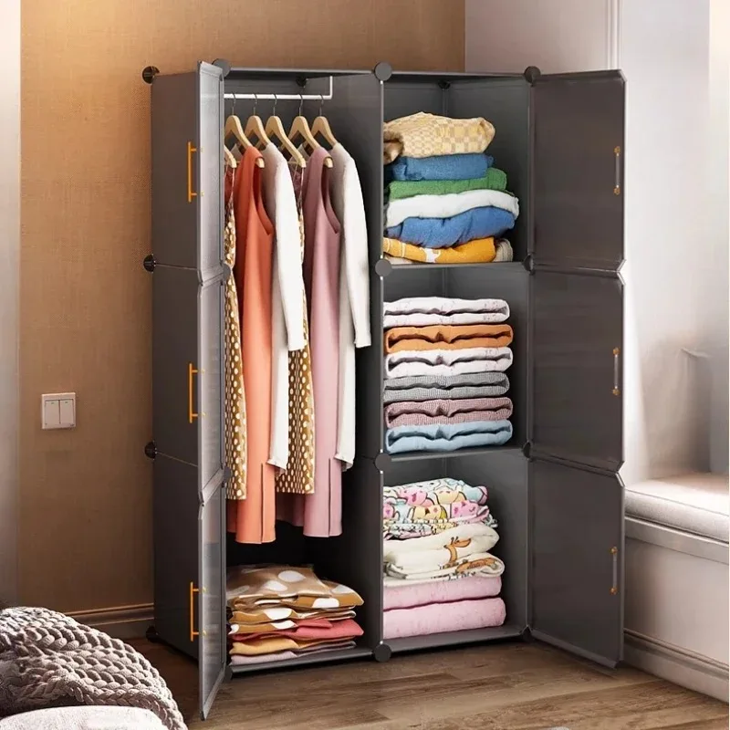 Cabinet Portable Wardrobe Cupboard Open Simple Jewelry Nightstands Wardrobe Cube Nordic Minimalist Plastic Armario Furniture