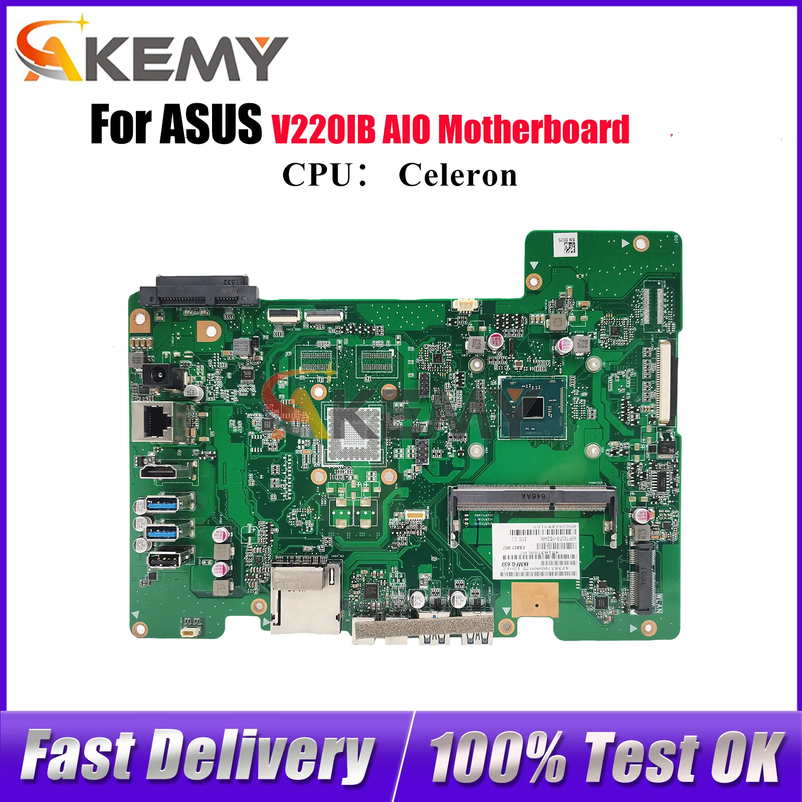 

V220IB Motherboard For ASUS Vivo AiO V220IA V220IB V220IC V220I Mainboard With Celeron CPU 100% tests OK fast shipping stk
