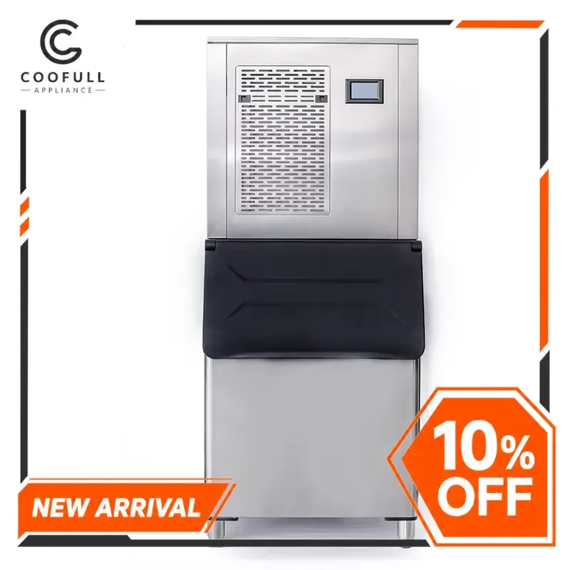 500kg Flake Ice Machine Stainless Steel Commercial Ice Maker for Bar Restaurant Seafood Supermarket Heavy Duty Automatic