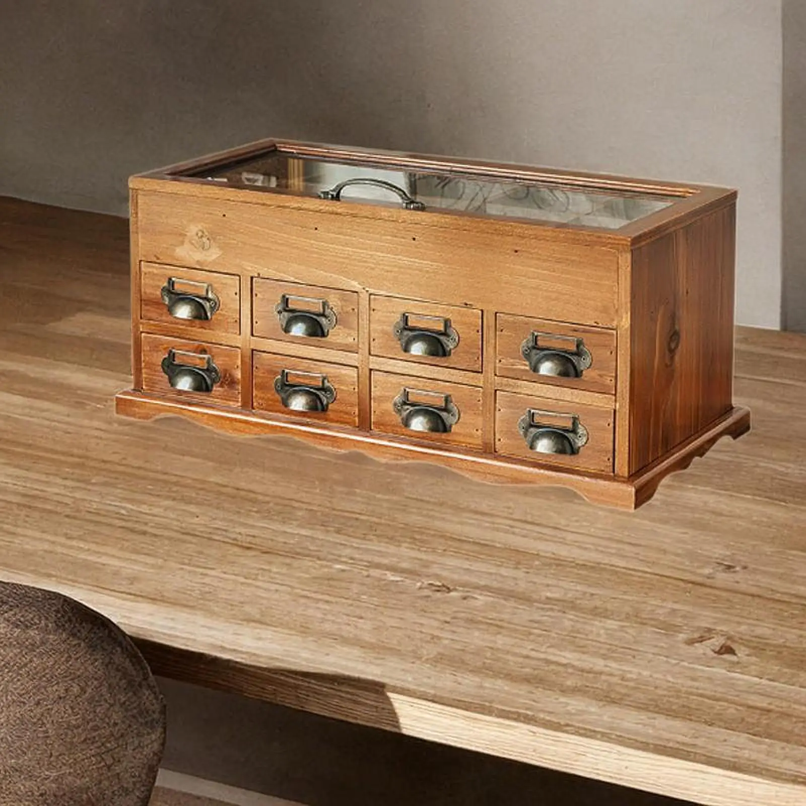 Desktop Craft Storage Drawer Box Stationery Supplies Organizers Wood Storage Box for Pencils Paper Clips Scrapbooking Items