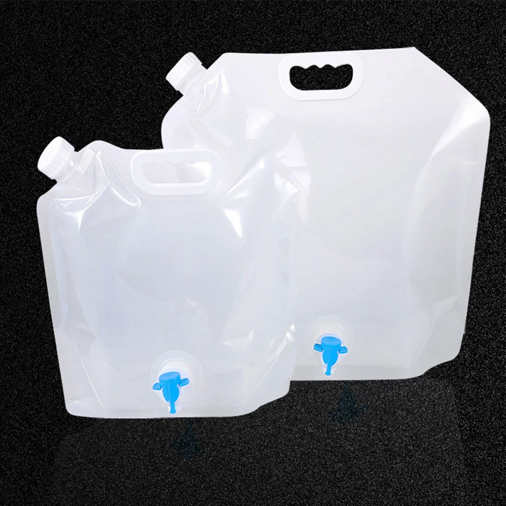 5/10l Portable Folding Water Bags Large Capacity Outdoor Travel Camping Water Container Water Storage Bucket Dropship