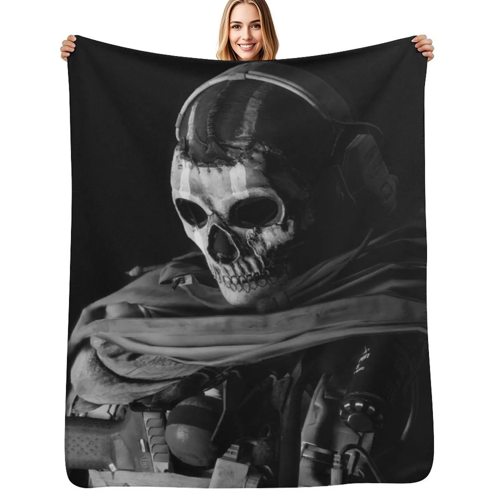 

Ghost Throw Blanket Hairy valentine gift ideas Bed Fashionable for sofa Blankets