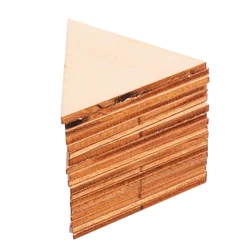 60 Pcs Blank Rural Triangular Wood Chips Home Decor House Decorations for Triangle Slices