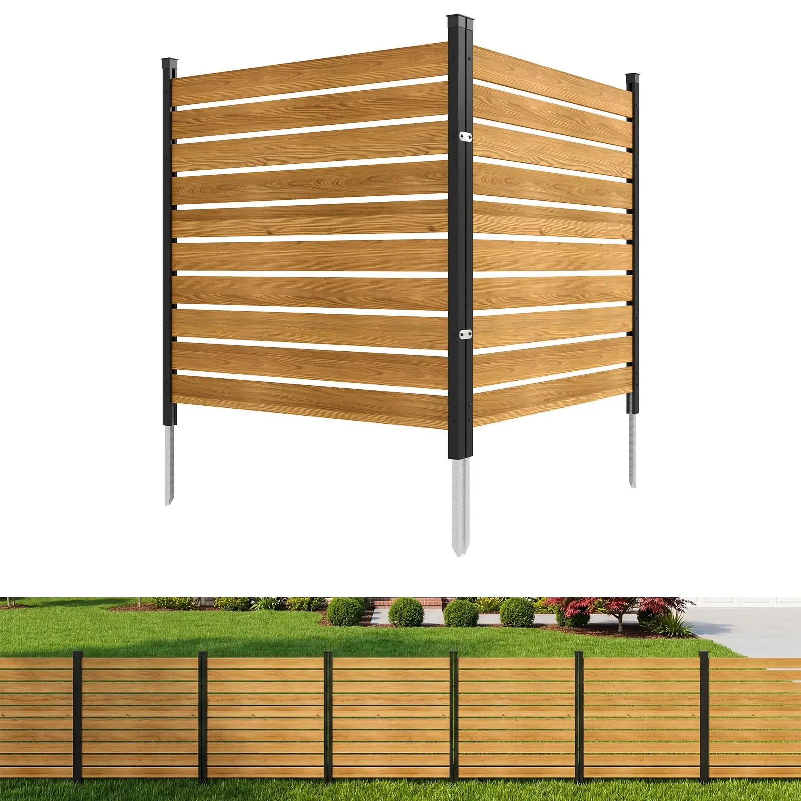 2 Panels Wood Privacy Screen, 41