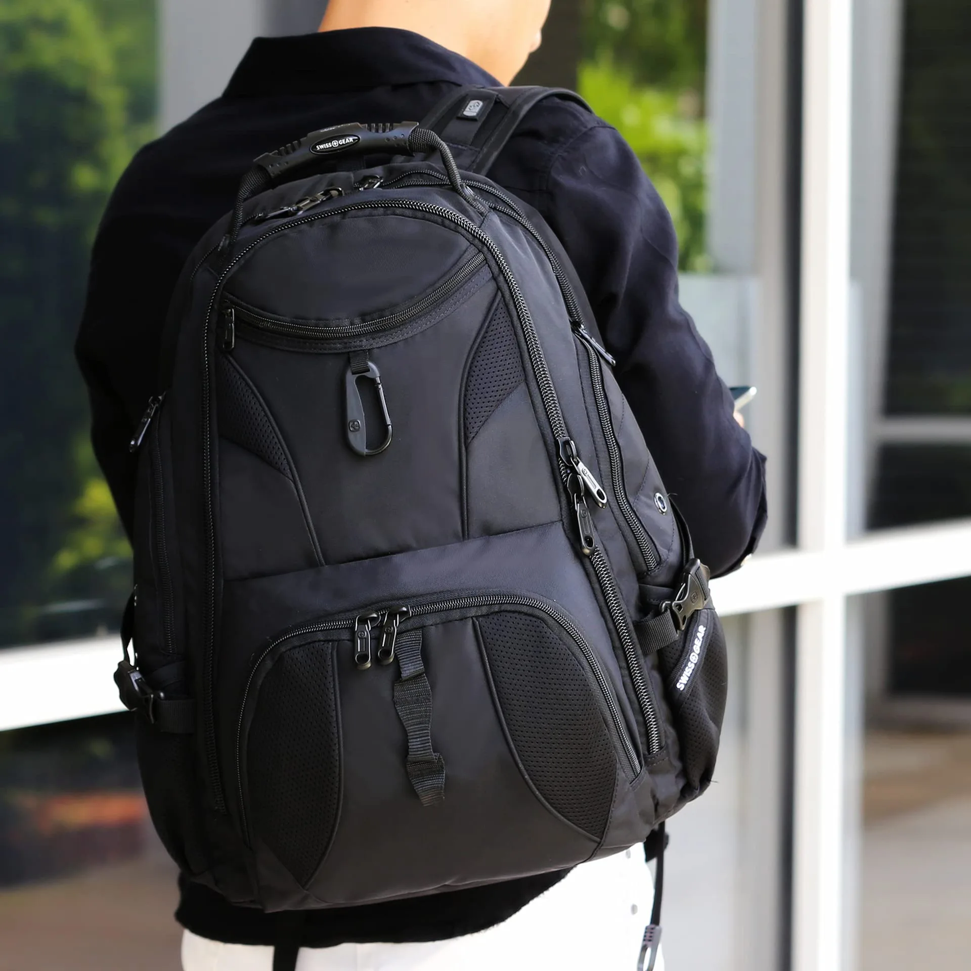 Computer backpack, men's large capacity multifunctional backpack, USB business laptop, travel backpack