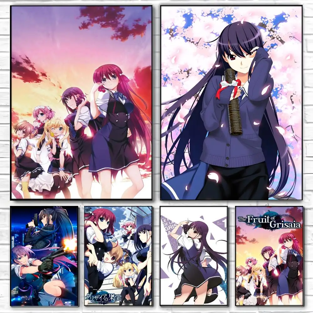 Psychological Anime T-The Fruit of Grisaia Poster  High-definition Art Sticker Self Adhesive Waterproof Home Decoration