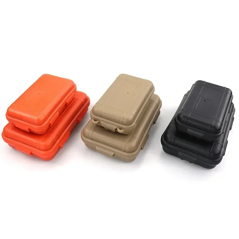 Outdoor Plastic Waterproof Sealed Survival Box Container Camping Outdoor Travel Storage Box EDC Tools Storage Container Case