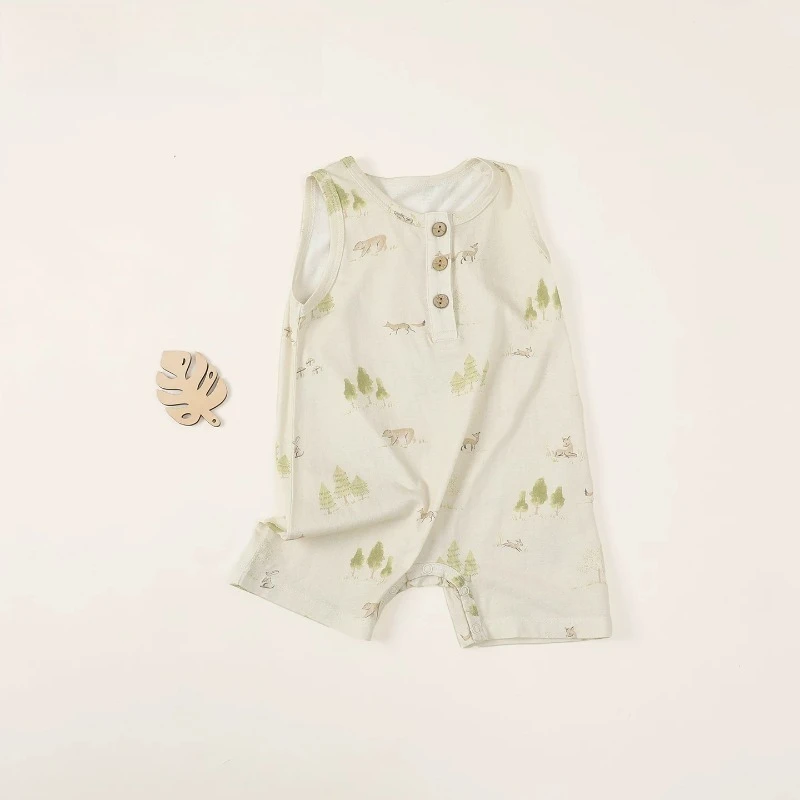 New 2026 Soft Lightweight Cotton Baby Crawling Clothes Boy Girl Children Romper Kids Homewear Toddler Jumpsuit Breathable Outfit