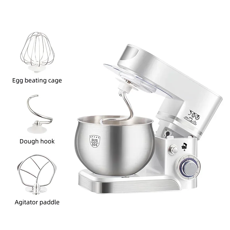 1200 Watts Power 5 Liters Blender 3in1 New Hot Chef Machine Knead Dough Stir Egg Froth Home Commercial Stainless Steel Material