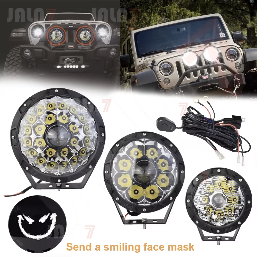 

JALN7 LASER LED Light Round Off Road Driving Truck Work Spotlight Headlight White Lamp Jeep SUV Beat