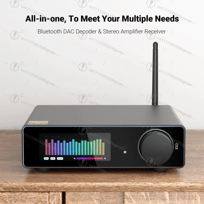 Upgraded A80 TPA3255 Bluetooth DAC Stereo PFFB Power Amplifier 300W Class D 2.0 Hi-Res Digital Amp RCA TRS OPT USB Input