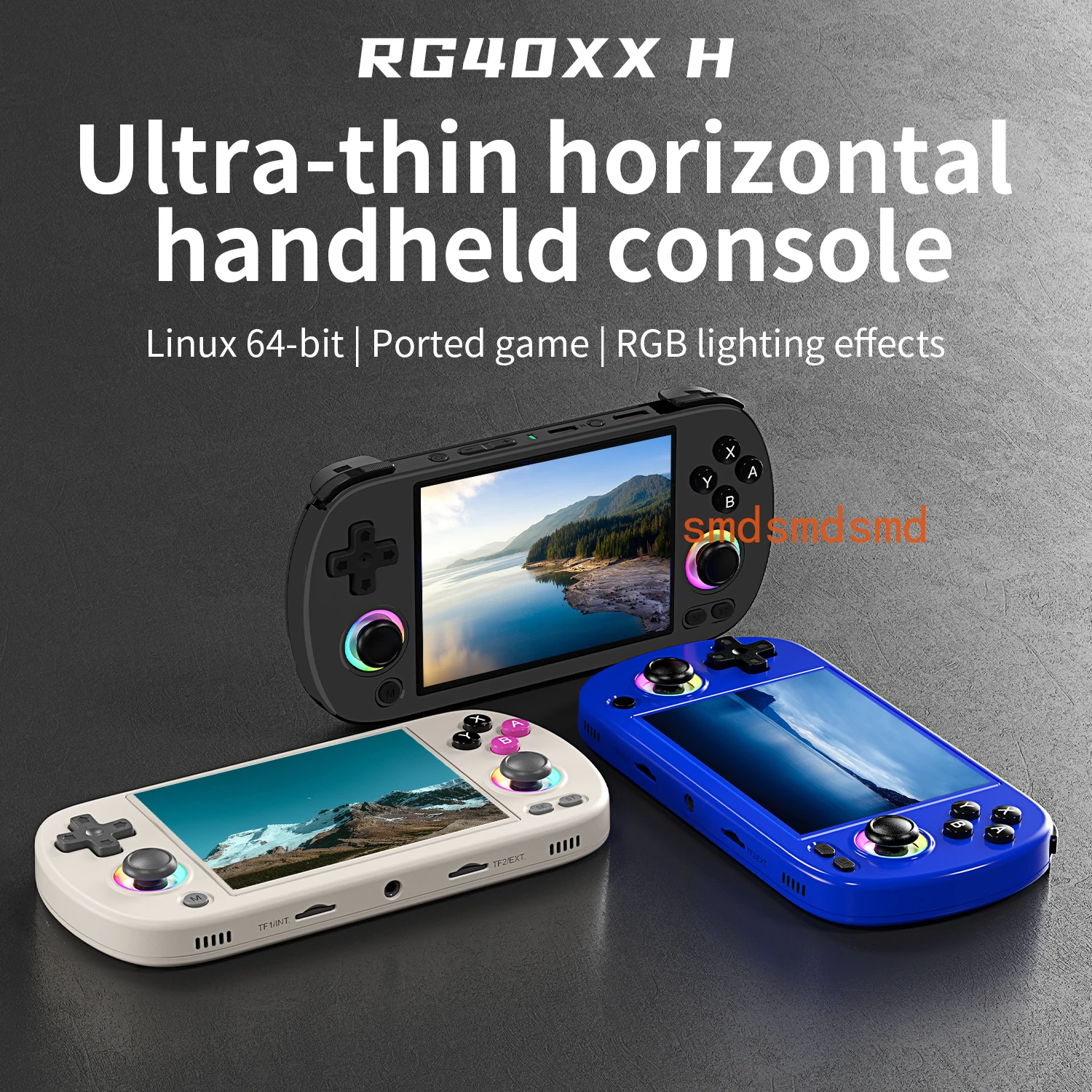 RG40XX H Handheld Game Console Linux 64-bit System 4.0 inch IPS 3200mAh Retro Video Gaming Console 64G 5000+ Games Gift