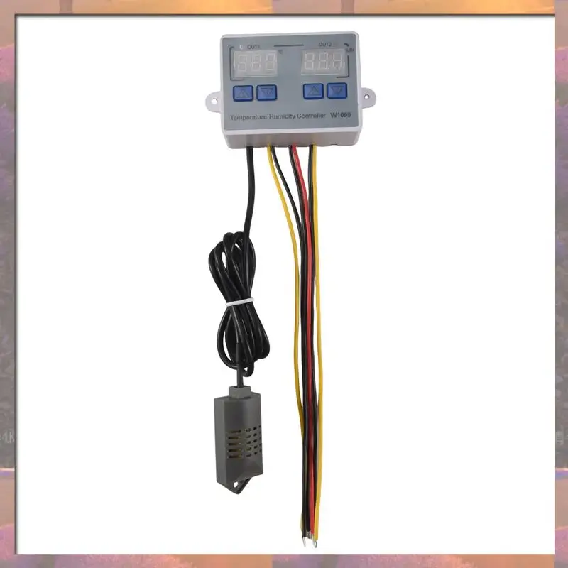 Лидер продаж XK-W1099 двойной цифровой термостат, гигростат, инкубатор для яиц, регулятор температуры и влажности, термометр, гигрометр