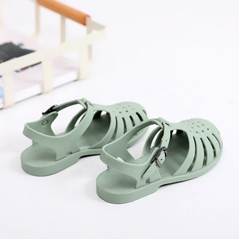 2024 Zomer Jelly Schoenen Kinderen Sandalen Baby Meisjes Peuter Zachte antislip Prinses Candy Jelly Strand Schoenen Casual Romeinse Slippers