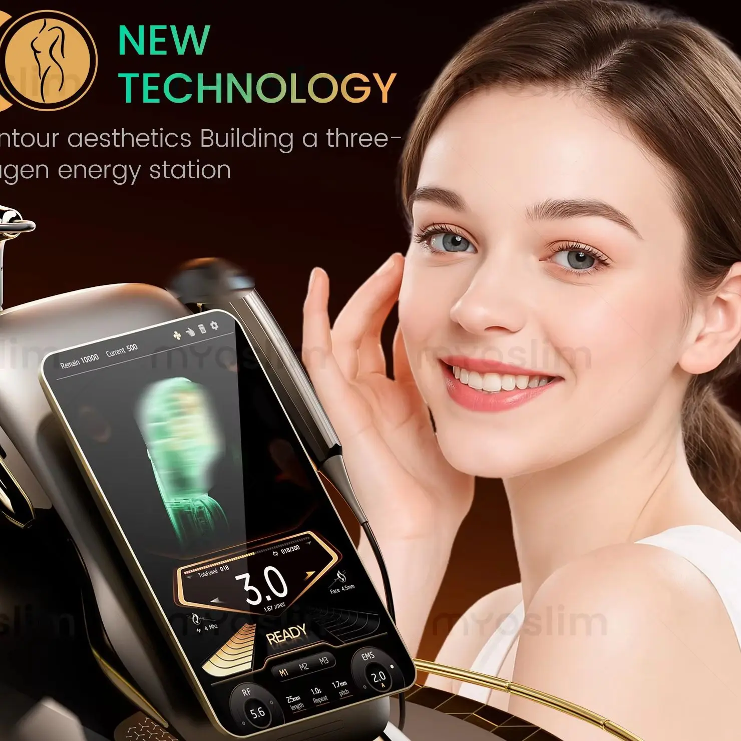 

New Professional 3 in 1 Hif 25d Max 360 Face Neck Lifting Body Slimming Body Tightening Facial Lifting Delaying Aging
