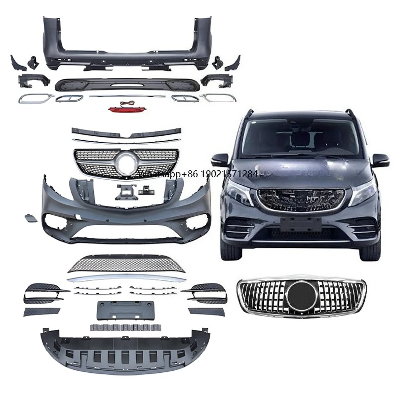 

Новый стиль для Mercedes Benz V-Class Vito W447 Обвесы V260 VITO Бампер Гриль Класс Обновление Mercedes Капот Бампер