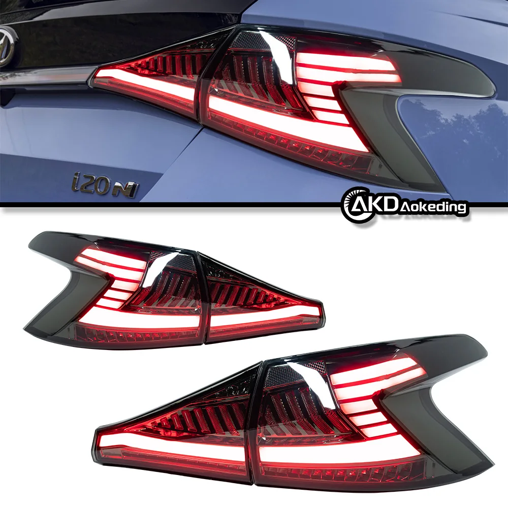 Taillight For Hyundai i20 2020 Tail Lights With middle bar Sequential Turn Signal Animation Brake Parking retrofit Facelift