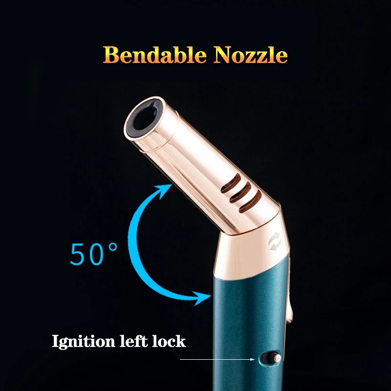 JOBON Metal Outdoor Windproof Gas Lighter 360° Ignition Blue Flame Torch Jet Ignition Gun Barbecue Kitchen Welding Tool