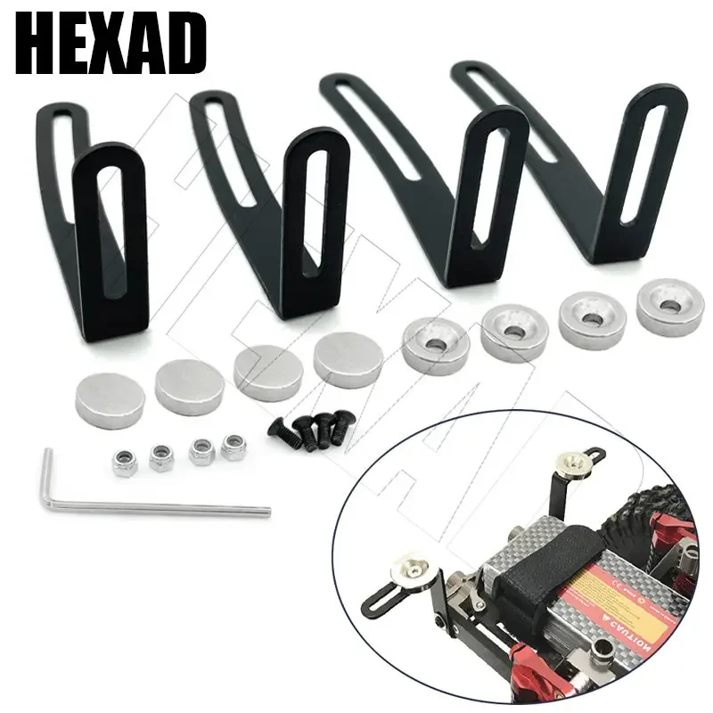 RC Car Shell Bracket Body Metal L-Bracket with Magnet for 1/10 RC Crawler Car Axial SCX10 90046 D90 RC Car Upgrade Parts