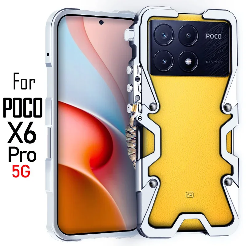 

Противоударный металлический бампер для Xiaomi POCO F3 F4 F5 Pro, алюминиевый чехол, чехол для Xiaoim POCO M6 Pro X6 NEO X5 X6 Pro, чехол