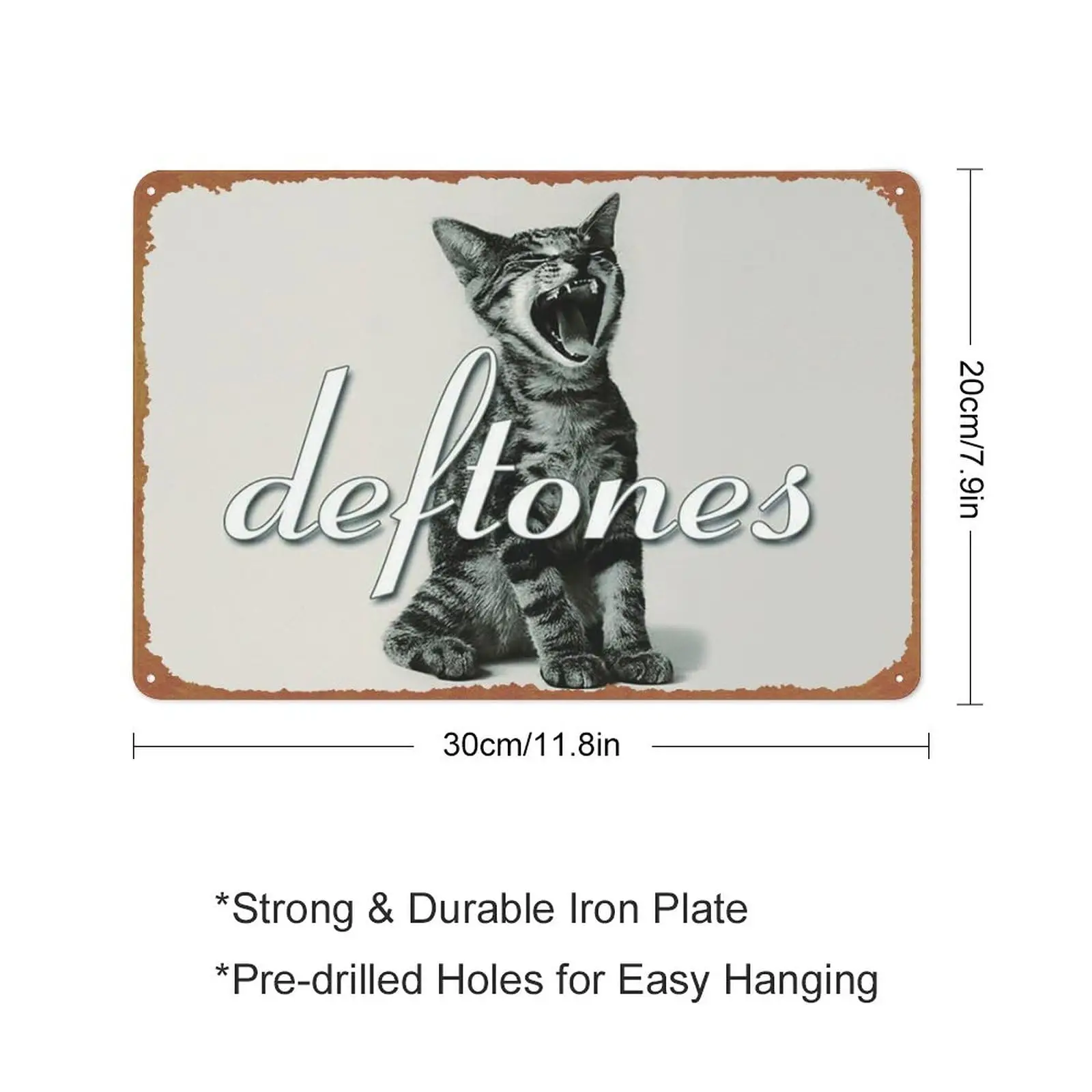 Deftones Rock Band Style Music Poster Metal Tin Sign Retro Wall Signs for Home Cafe Bar Pub Wall Decor 8x12 inch