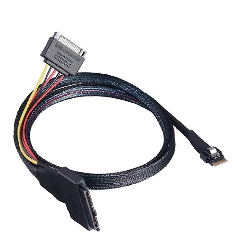 New Slim SAS SFF8654 4i to SFF8639 Nvme Interface U2 Hard Drive High-Speed Cable Computer