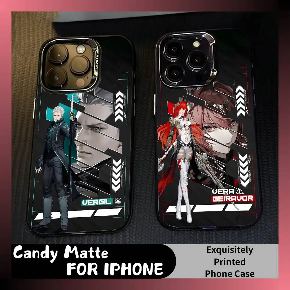 

Game Punishing Character Collection Phone Case For iPhone 16 17 15 14 12 13 Pro Max Black Candy Matte Shockproof Cover