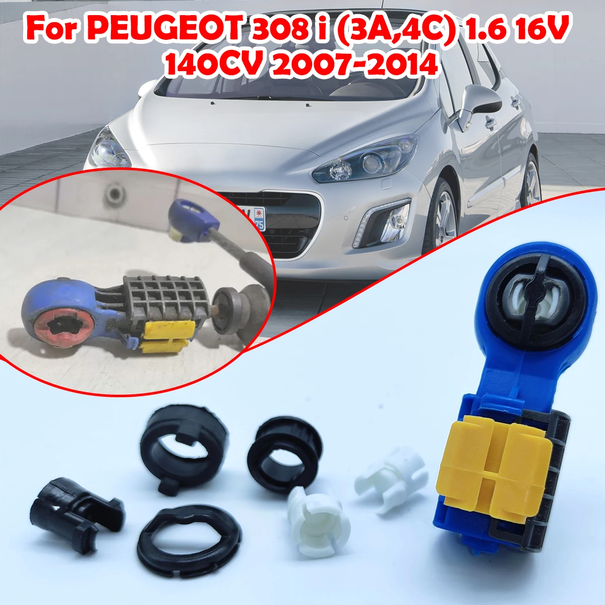 

Gearbox Shift Lever Cable End Linkage Connector Adapter Selector Buckle Replacement Parts For PEUGEOT 308 i (3A,4C) 1.6 2007-14