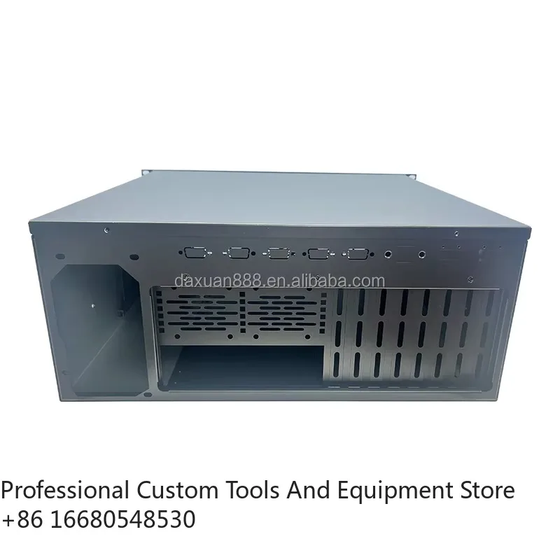 

DaDaXuan SL450 4U Steel Server Chassis ATX Motherboard Compatible 360 Water Cooling 37.5cm Graphics Card Support Rack Design USB