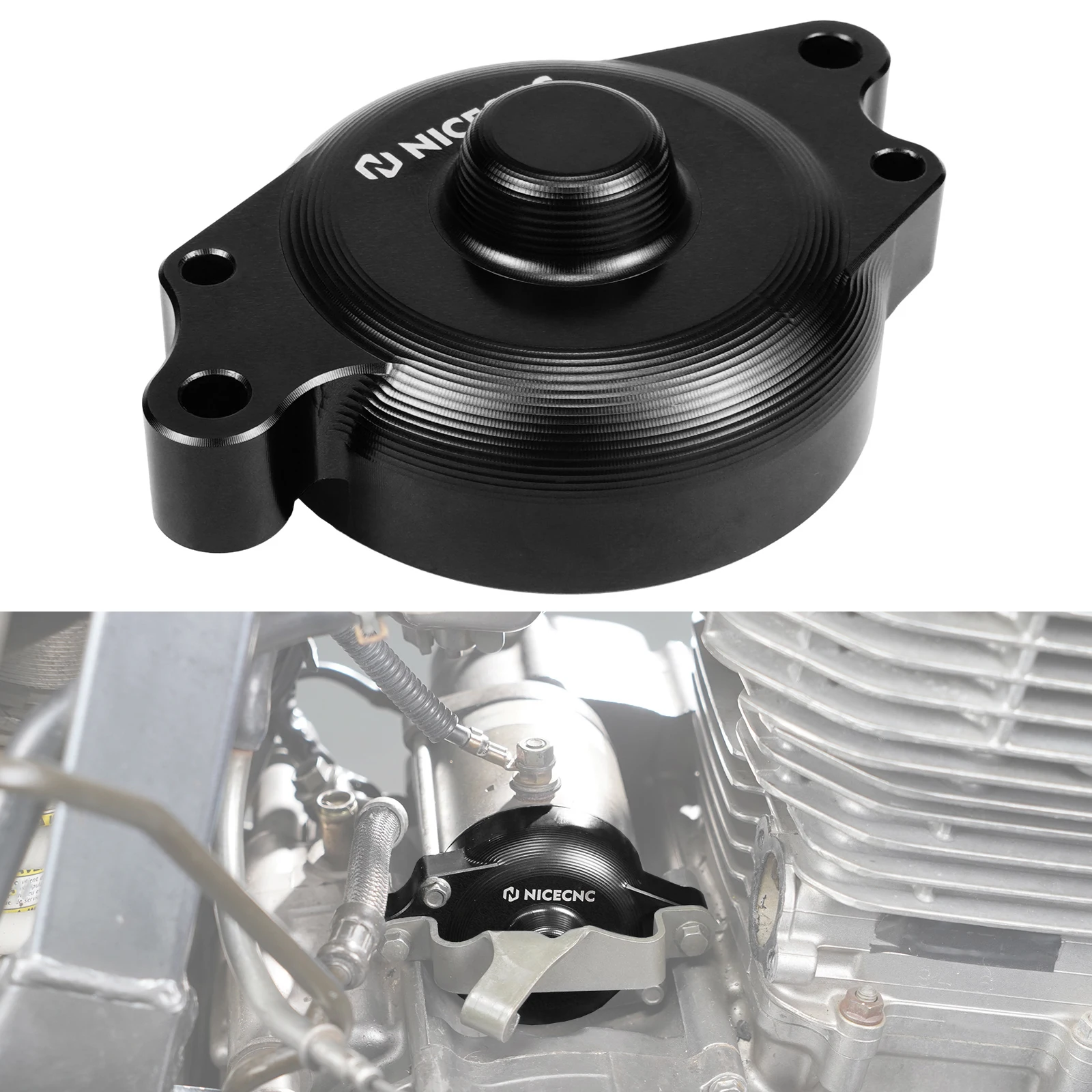 Para Suzuki DR650S DR650SE tapa final del Motor de arranque cubierta final del Motor de arranque de aluminio para Suzuki DR650 S SE 1996-2021 2022 2023 2024